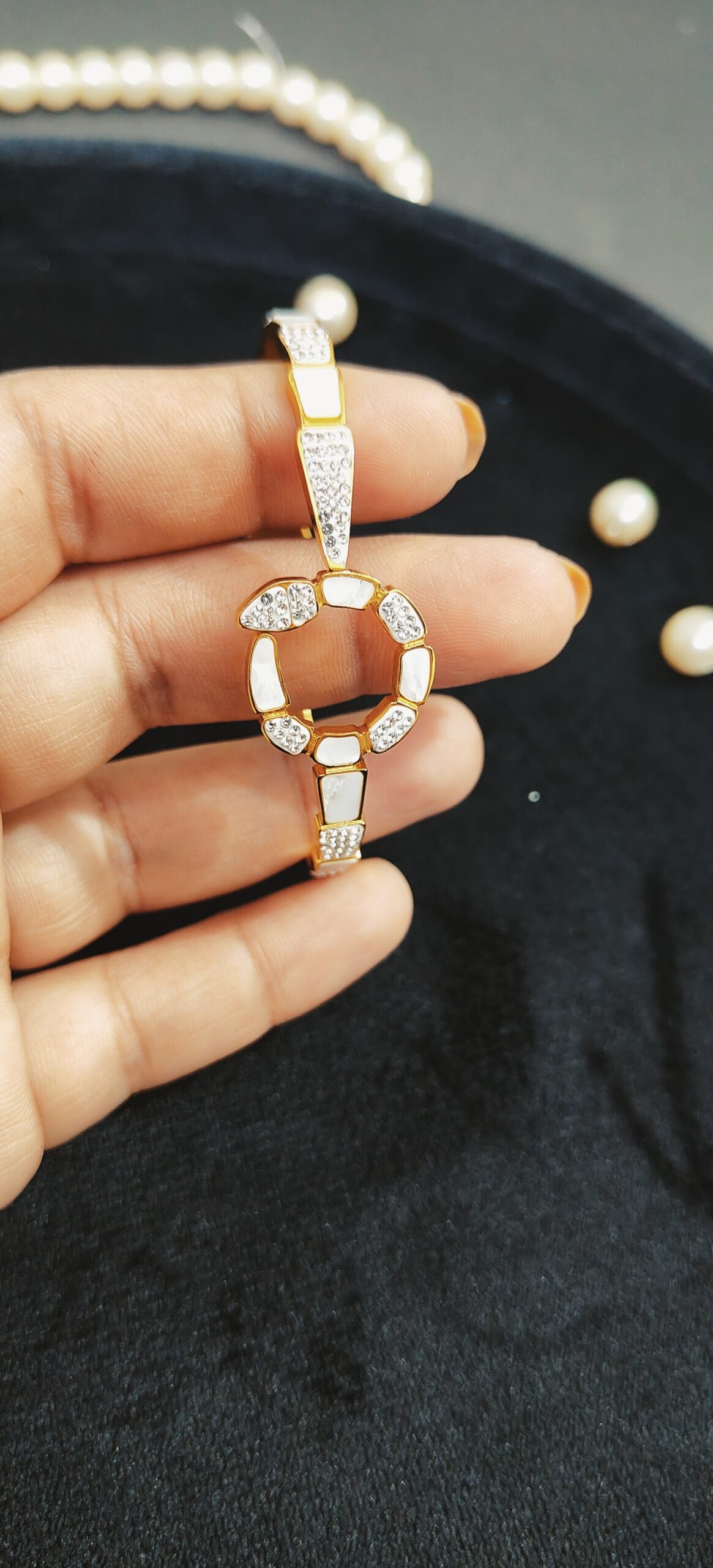 Anti Tarnish White Stone Bracelet