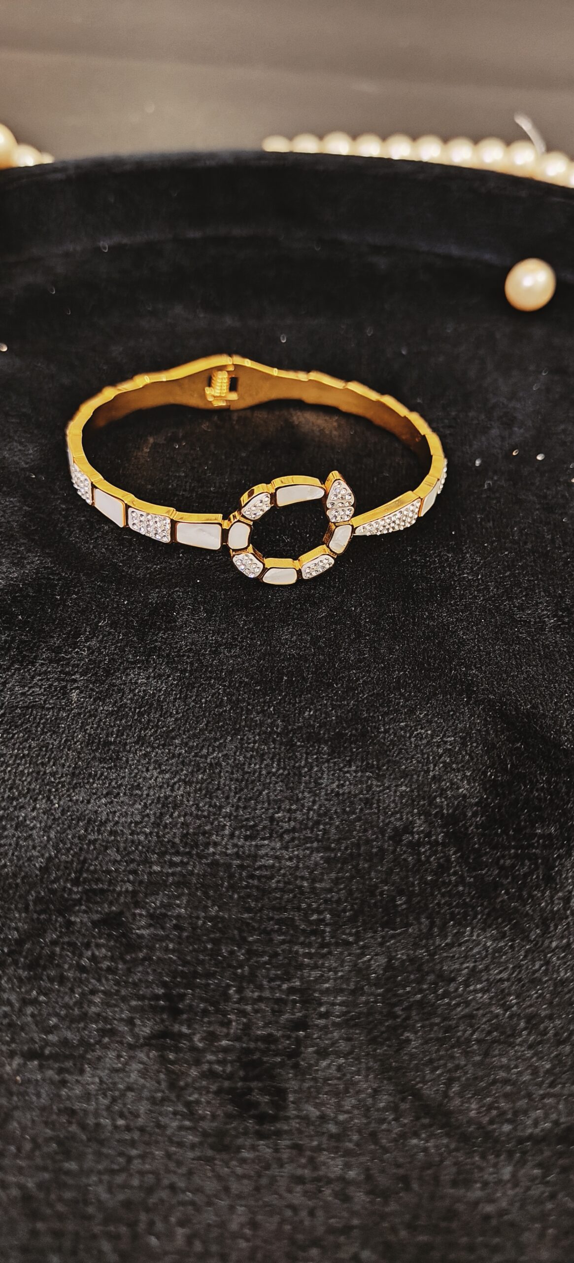 Anti Tarnish White Stone Bracelet