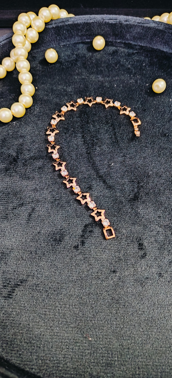 Anti Tarnish White Stone Star Bracelet