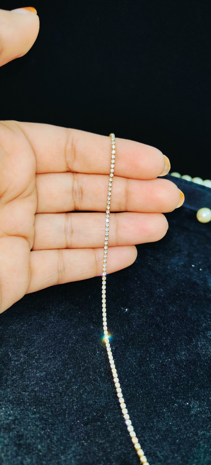 White Stone Anti Tarnish Bracelet