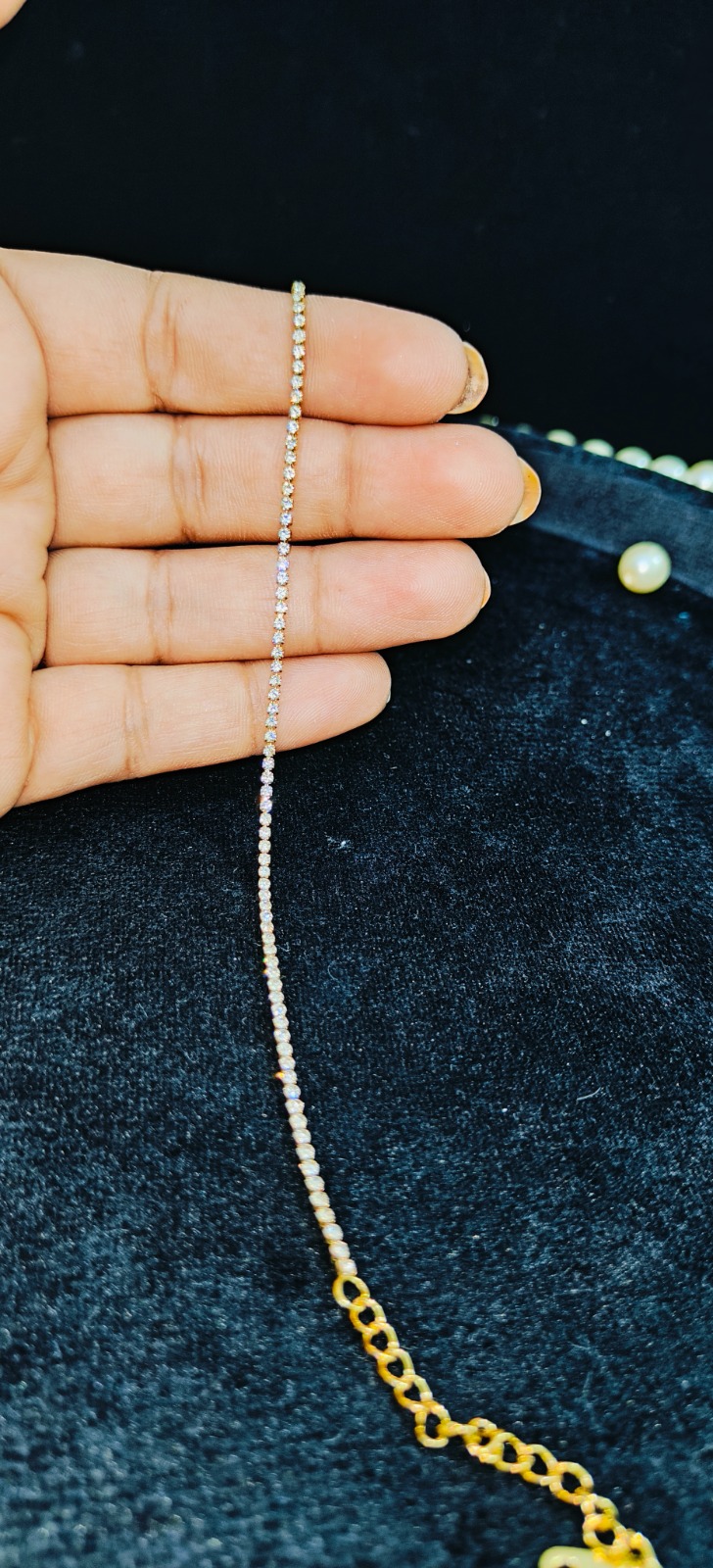 White Stone Anti Tarnish Bracelet