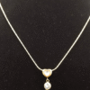 Anti-Tarnish Gold Plated Necklace With White Stone