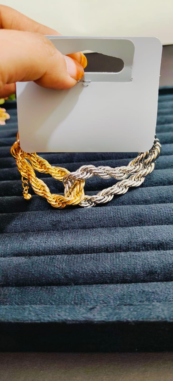 Anti Tarnish Chain Style Gold & Silver Plated Premium Bracelet