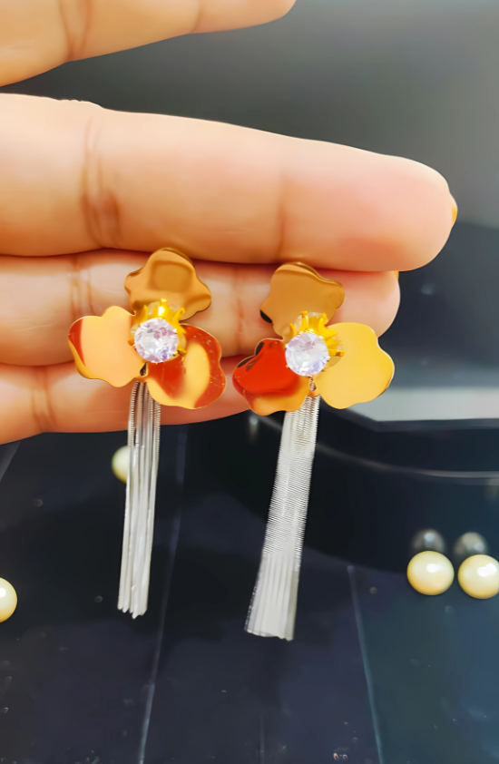 Anti-Tarnish Flora Cascade Dangles