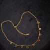 Anti Tarnish Gold Plated Necklace with Heart Shape Multi Color Stone Pandant