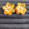 Anti Tarnish Gold Plated Premium Flower Ear Rings
