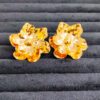 Anti Tarnish Gold Plated Premium Flower Ear Rings