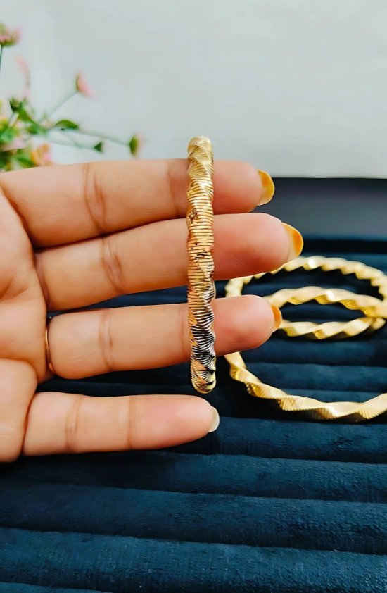 Anti Tarnish Gold Plated Premium Set of 3 Bracelet