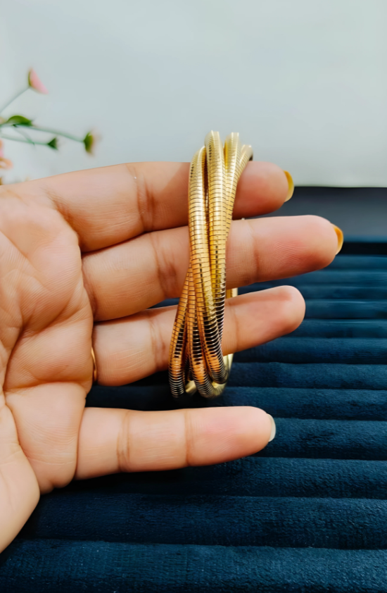 Anti Tarnish Gold Plated Premium Snake Bracelet