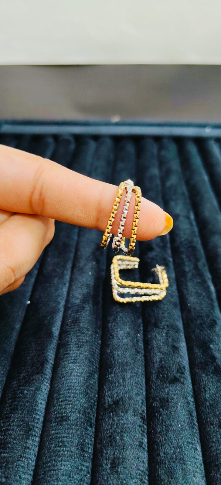 Anti Tarnish Gold & Silver Plated Premium Ear Ring