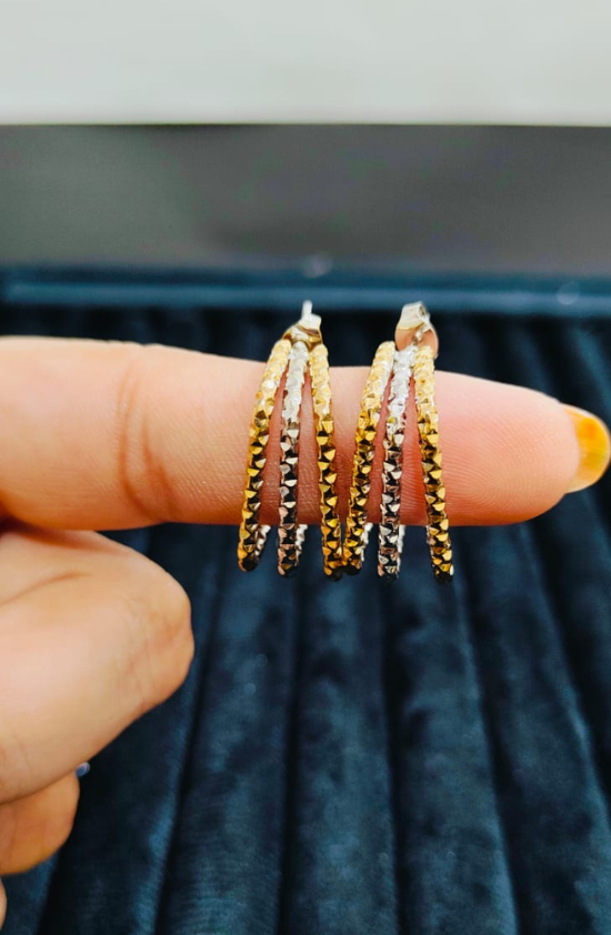 Anti Tarnish Gold & Silver Plated Premium Ear Ring