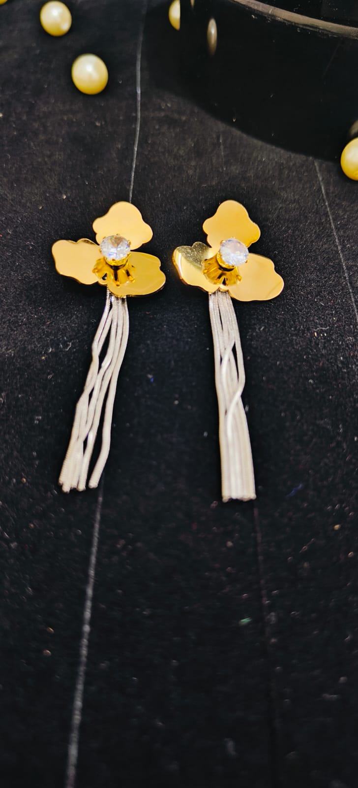 Anti-Tarnish Golden Cascade Dangles