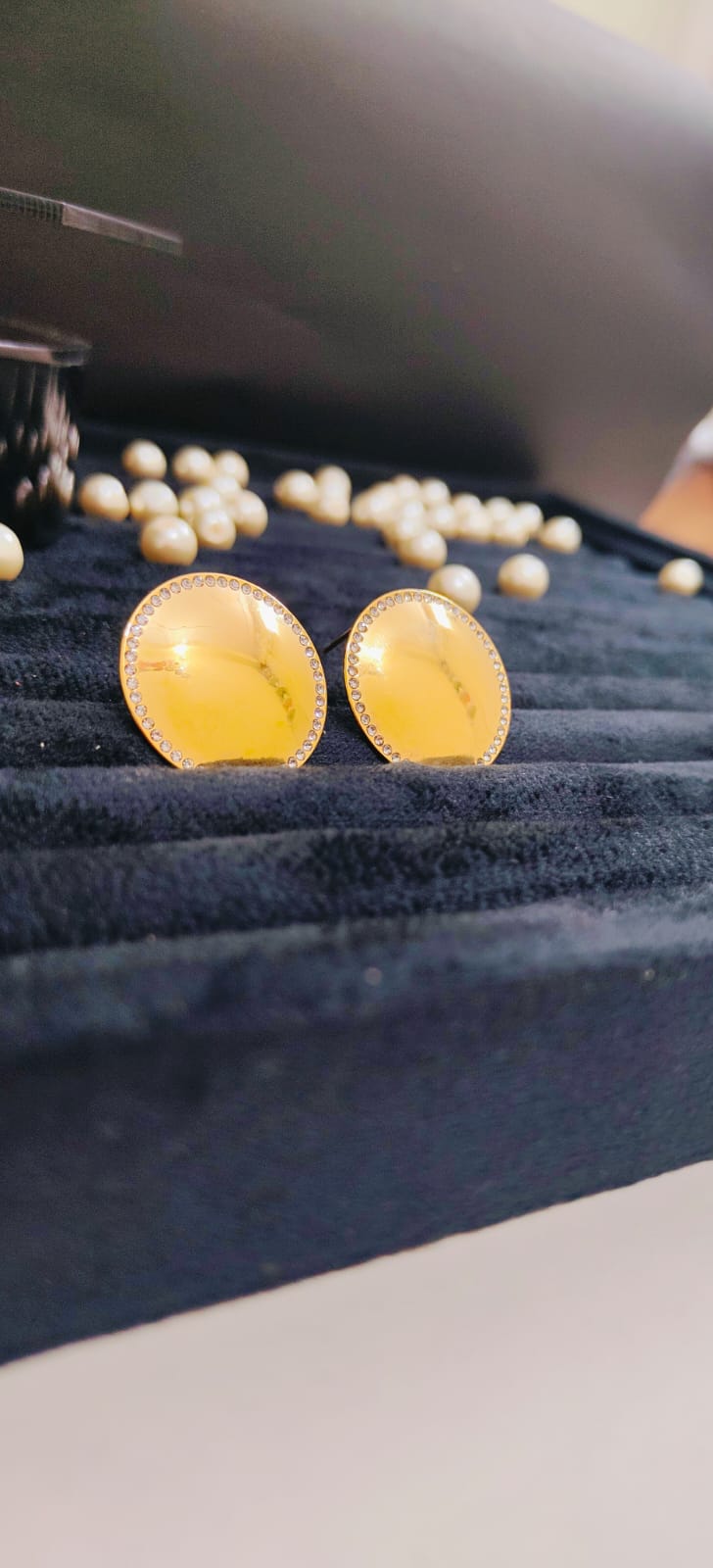 Anti Tarnish Golden Halo Studs