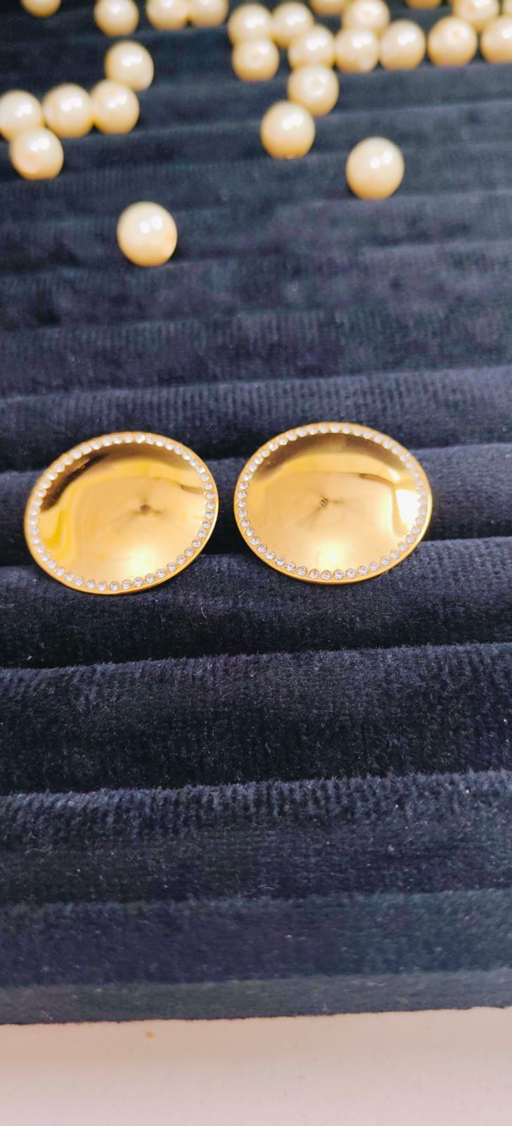 Anti Tarnish Golden Halo Studs
