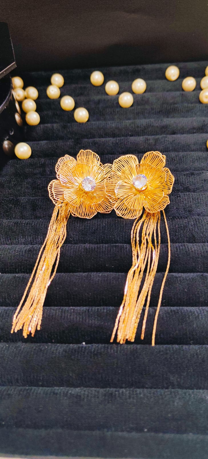 Anti-Tarnish Golden Petal Cascade