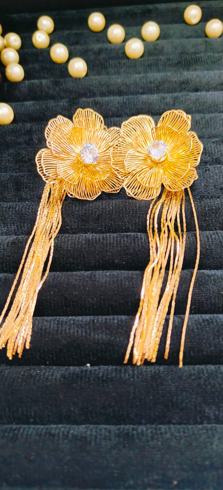 Anti-Tarnish Golden Petal Cascade