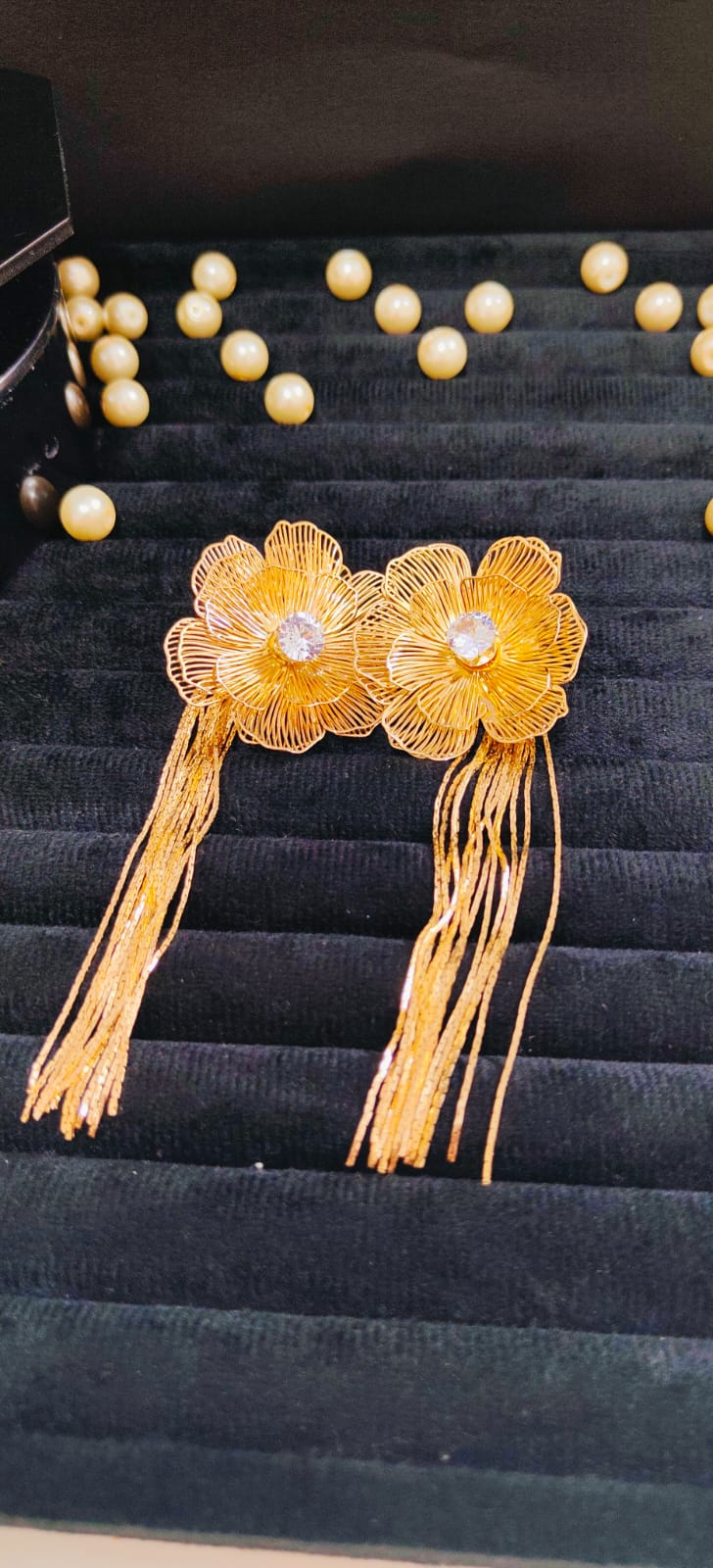 Anti-Tarnish Golden Petal Cascade