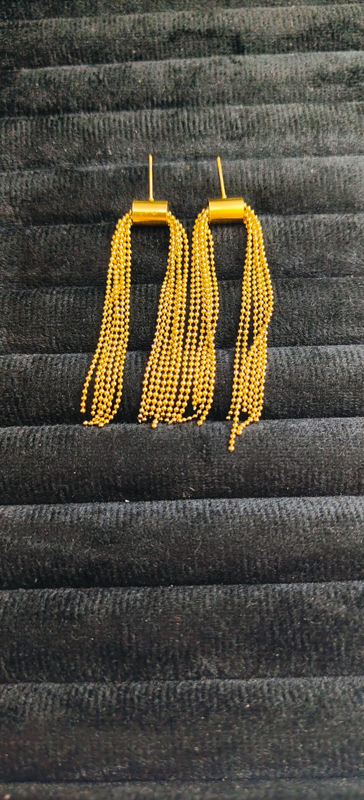 Anti-Tarnish Golden Tassel Dangles