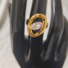 Anti Tarnish Golden White Stone Ring