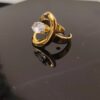 Anti Tarnish Golden White Stone Ring
