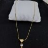Anti Tarnish Necklace with white Stone Pandant1