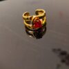 Anti Tarnish Red Stone Ring