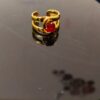 Anti Tarnish Red Stone Ring