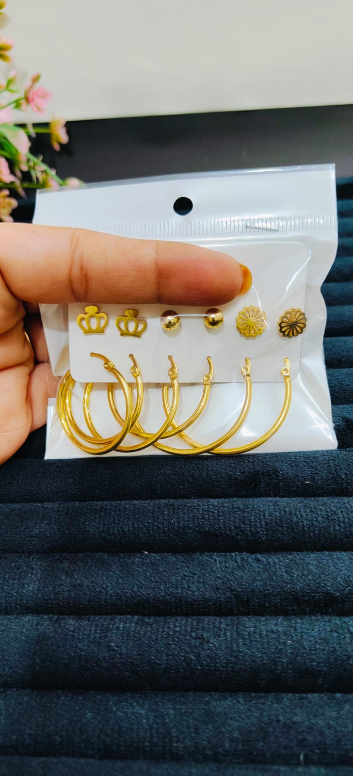 Anti Tarnish Set of 6 Premium Ear Ring
