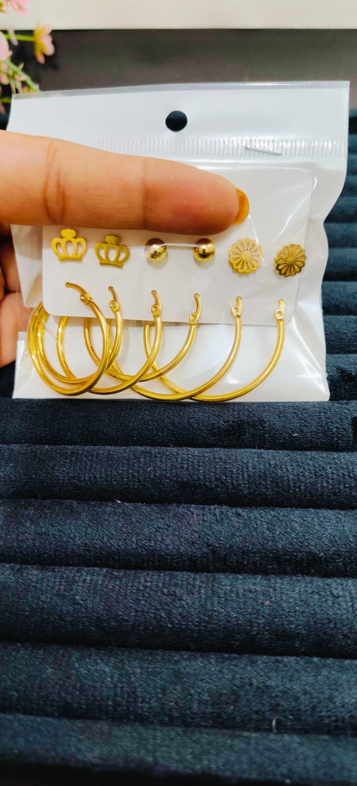 Anti Tarnish Set of 6 Premium Ear Ring