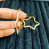 Anti Tarnish Star White Stone Premium Ear Ring