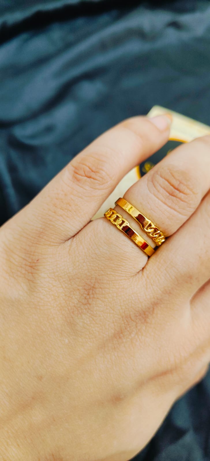 Anti-Tarnish Golden Aura Ring