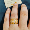 Anti-Tarnish Golden Mesh Ring