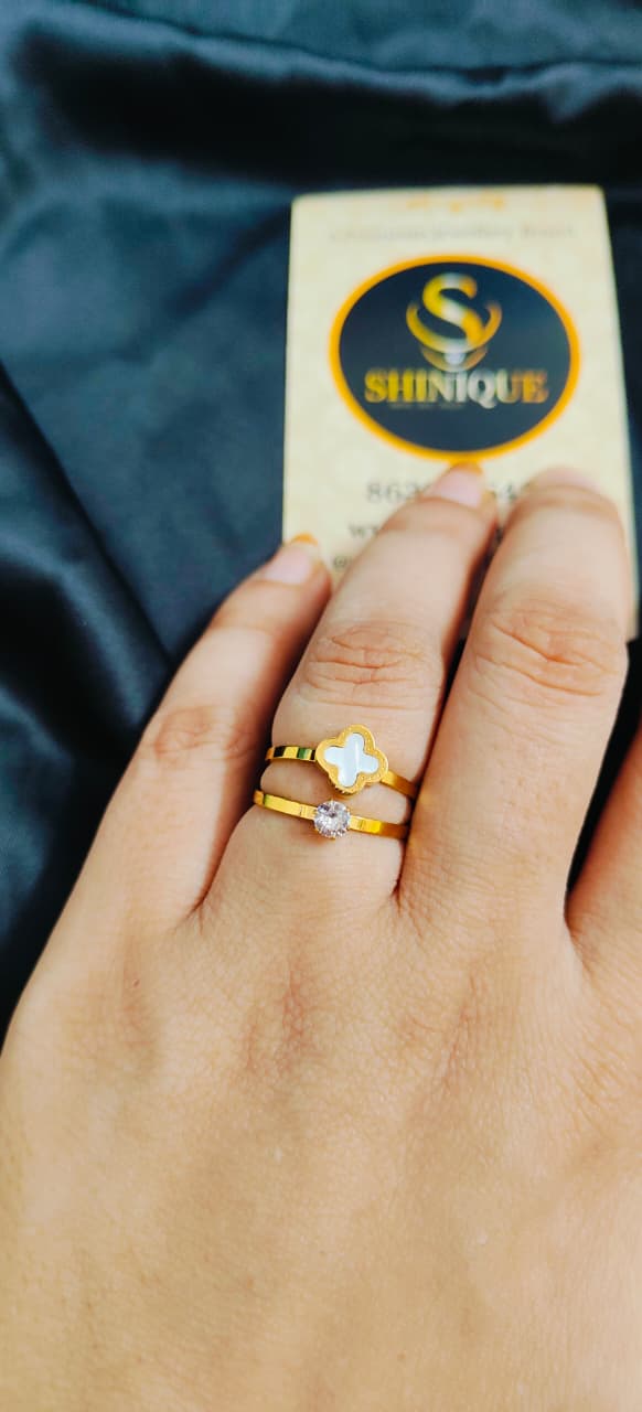 Anti-Tarnish Pristine Diamond Charm Ring