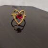 Anti-Tarnish Ruby Glow Heart Ring